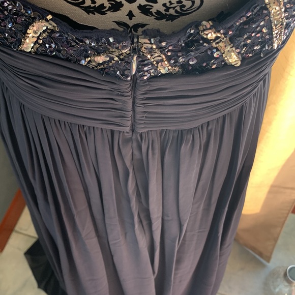 NWT Mother of the Bride beaded cap sleeve Navy Gown - Picture 10 of 15